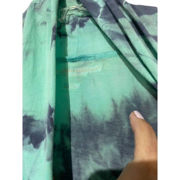 Soft Surroundings Women's Tie Dye Cowl Neck Dress Green Size Small - Picture 5 of 5